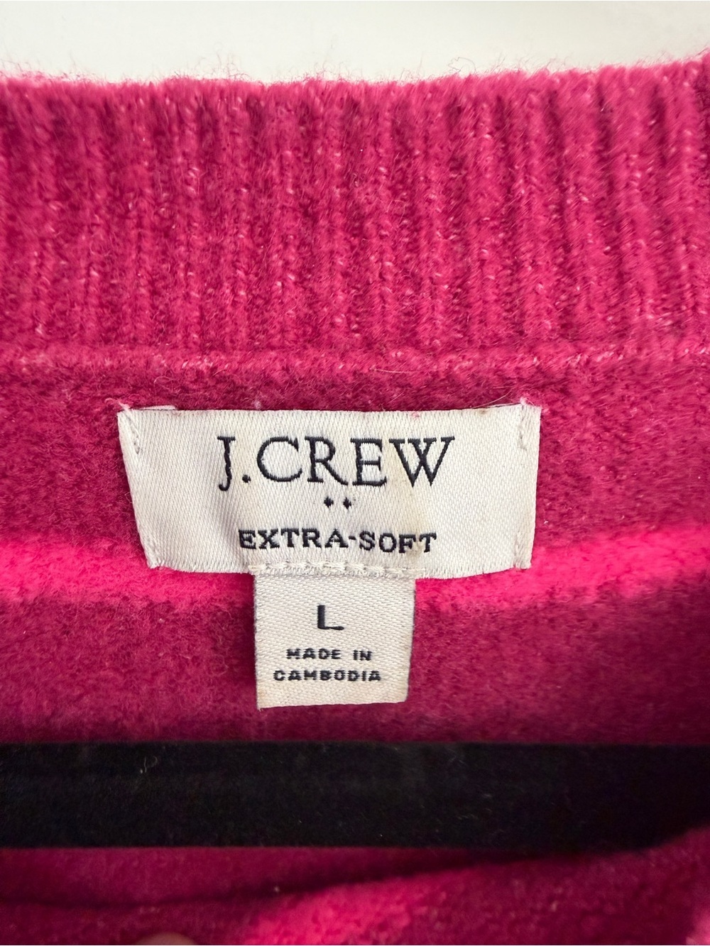 J. Crew Hot Pink and Fuchsia Striped Crewneck Sweater - Picture 3 of 3